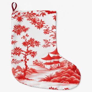 GRANDE CHAUSSETTE DE NOËL CHINOISERIE PAGODA