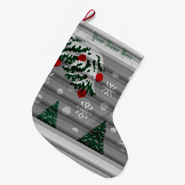 Grande Chaussette De Noël Chirstmas Stocking Custom Blue Christmas Stockings (Devant (Accrochage))
