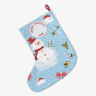 Grande Chaussette De Noël Christmas Snowman