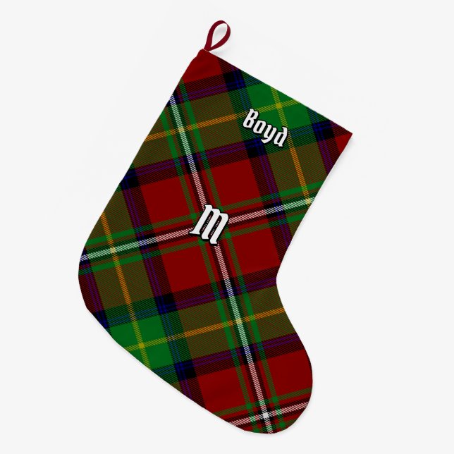 Grande Chaussette De Noël Clan Boyd Tartan (Devant (Accrochage))