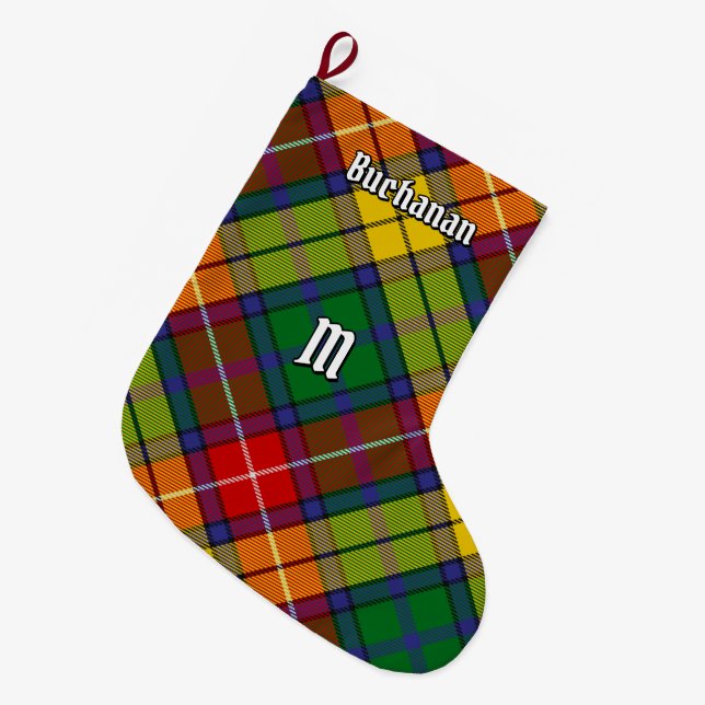 Grande Chaussette De Noël Clan Buchanan Tartan (Devant (Accrochage))
