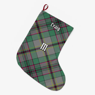Grande Chaussette De Noël Clan Craig Tartan Christmas Stocking