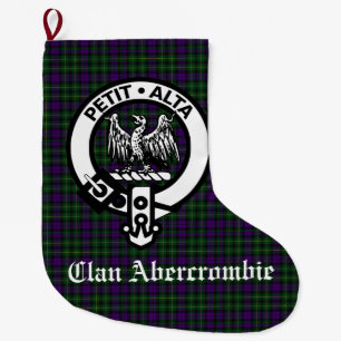 Grande Chaussette De Noël Clan écossais Abercrombie Crest & Tartan