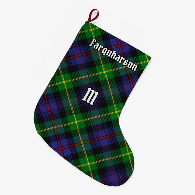 Grande Chaussette De Noël Clan Farquharson Tartan Christmas Stocking (Devant (Accrochage))