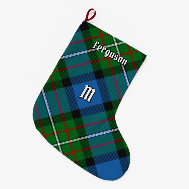 Grande Chaussette De Noël Clan Ferguson Tartan Christmas Stocking (Devant (Accrochage))