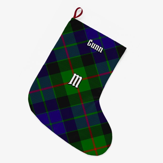 Grande Chaussette De Noël Clan Gunn Tartan Christmas Stocking (Devant (Accrochage))