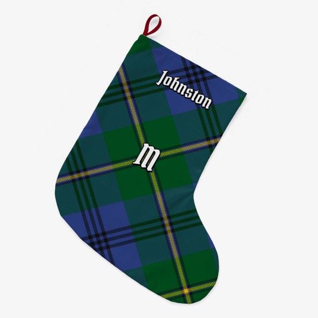 Grande Chaussette De Noël Clan Johnston Tartan Christmas Stocking (Devant (Accrochage))