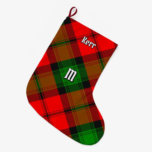 Grande Chaussette De Noël Clan Kerr Tartan (Devant (Accrochage))