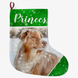 Grande Chaussette De Noël Classic Personnalisé Animaux de compagnie Photo d