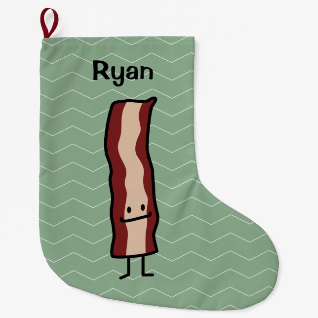 Grande Chaussette De Noël Conception classique de sourire affecté heureux de (Devant)