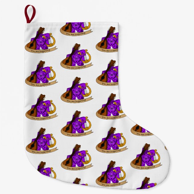 Grande Chaussette De Noël Conception des dés de série (Devant)