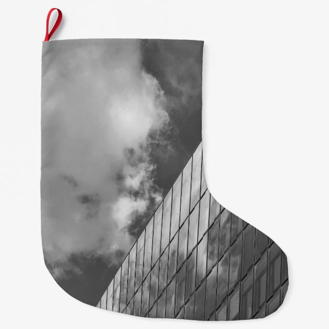 Grande Chaussette De Noël Cool, moderne, nature urbaine et architecture (Devant)