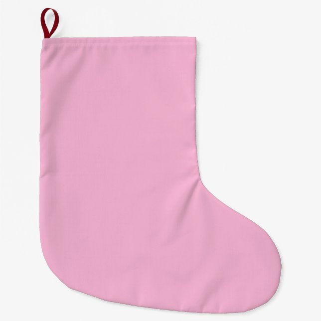 Grande Chaussette De Noël Couleur rose pâle      (Devant)