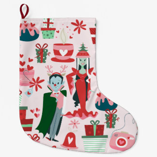 Grande Chaussette De Noël couple gothique vampire Noël horreur
