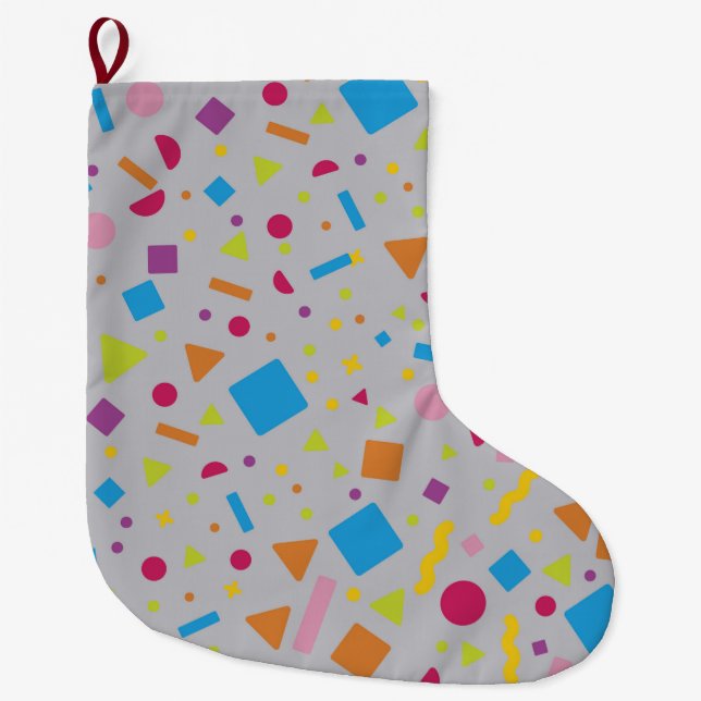 Grande Chaussette De Noël Création géométrique de la figure 2 (Devant)