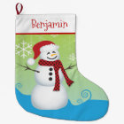 Cute Snowman avec chapeau de Santa