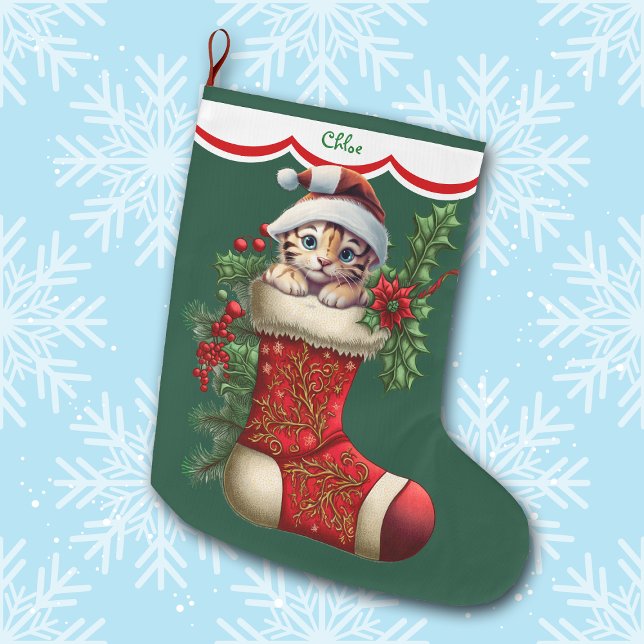 Grande Chaussette De Noël Cute Tiger Cub Pékin (Créateur téléchargé)
