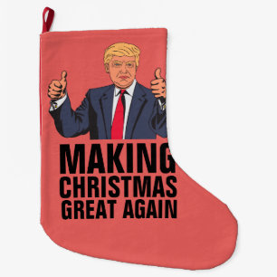 Grande Chaussette De Noël DONALD TRUMP STOCKAGE DE NOËL, Drôle