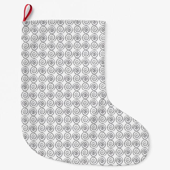 Grande Chaussette De Noël Double Spiral Celtic Pattern (Devant)