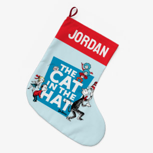 Grande Chaussette De Noël Dr. Seuss Logo du Chat dans le Chapeau - Personn
