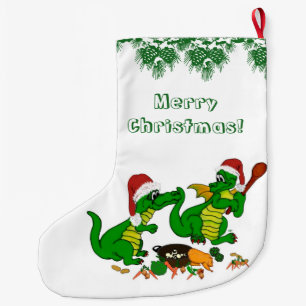 Grande Chaussette De Noël Dragons - Joyeux Noël ! - aujourd'hui je vais cui