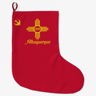 Grande Chaussette De Noël Drapeau d'Albuquerque (Nouveau-Mexique)