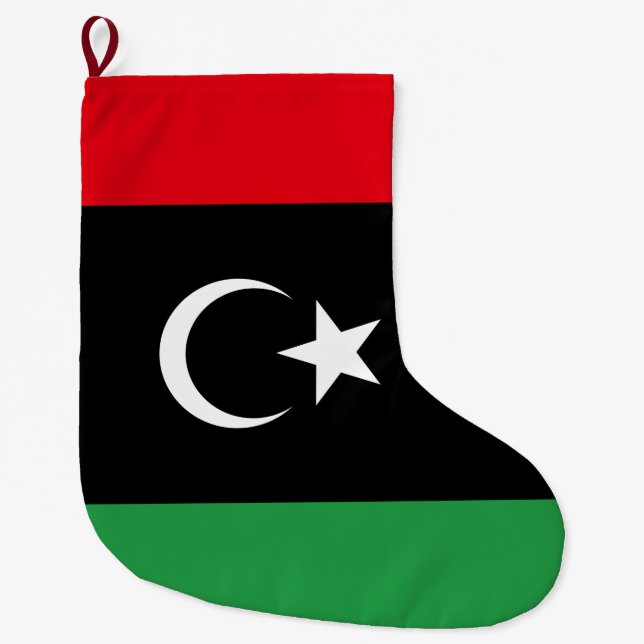 Grande Chaussette De Noël Drapeau de la Libye (Devant)
