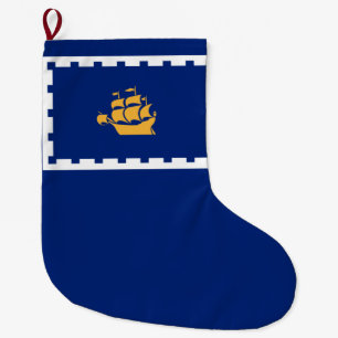 Grande Chaussette De Noël Drapeau de Québec (Québec, Canada)
