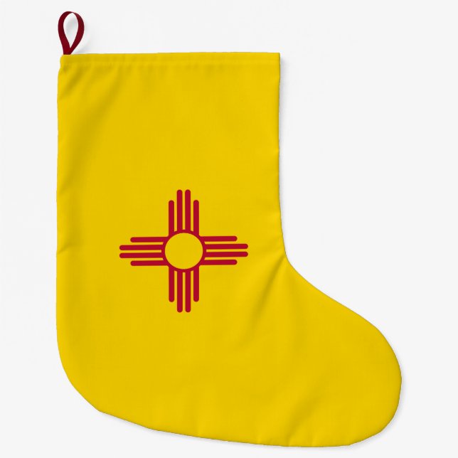 Grande Chaussette De Noël Drapeau du Nouveau Mexique (Devant)
