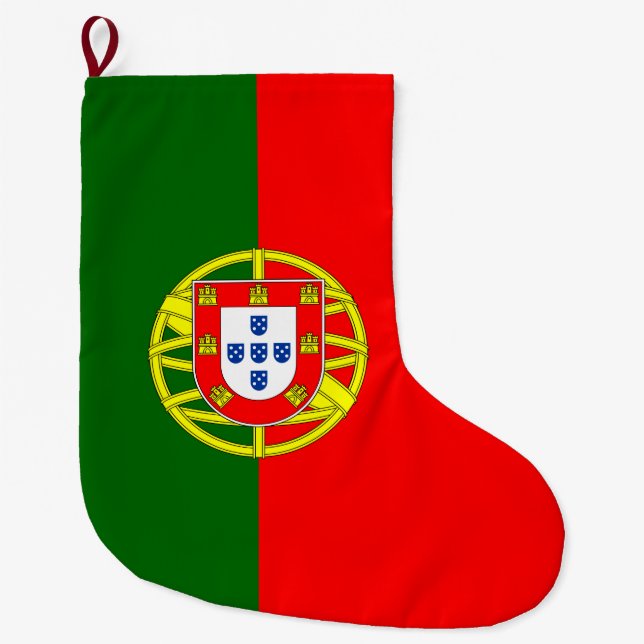 Grande Chaussette De Noël Drapeau du Portugal (Devant)