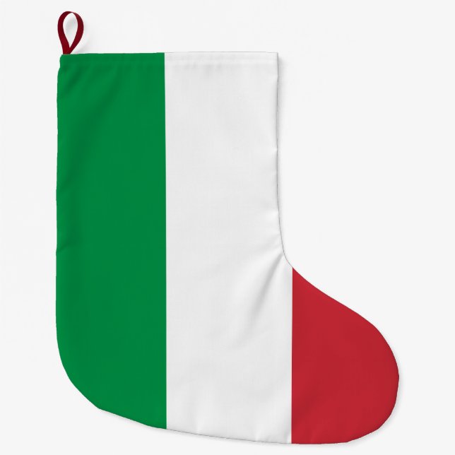 Grande Chaussette De Noël Drapeau italien (Italie) (Devant)
