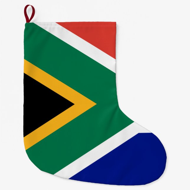 Grande Chaussette De Noël Drapeau sud-africain (Devant)