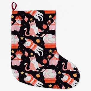 Grande Chaussette De Noël Drôle Motif de Noël