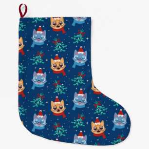 Grande Chaussette De Noël Drôle Motif de Noël
