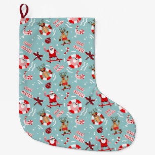 Grande Chaussette De Noël Drôle Motif de Noël