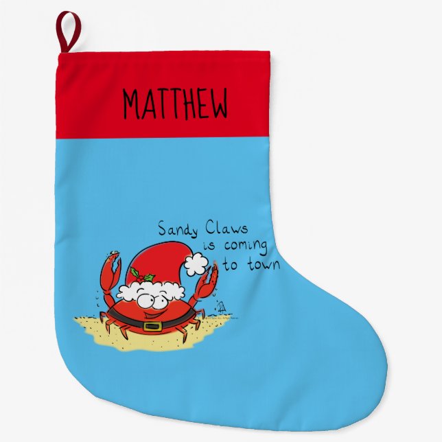 Grande Chaussette De Noël Drôle Noël Cartoon Cuisines épices (Devant)