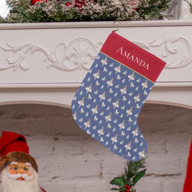Grande Chaussette De Noël Élégante Ballerina Motif mignonne Noël Stocker (Créateur téléchargé)