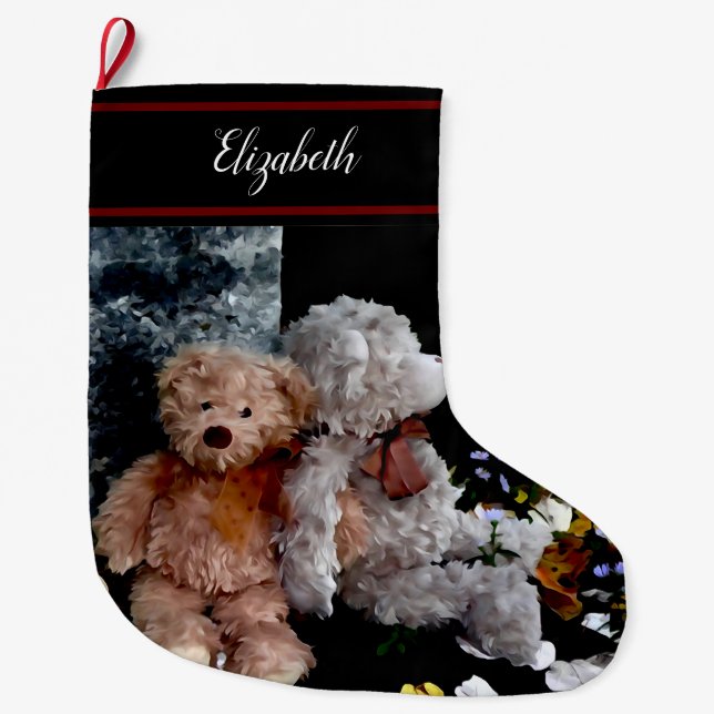 Grande Chaussette De Noël Épouses en peluche Gros Stocking de Noël (Devant)