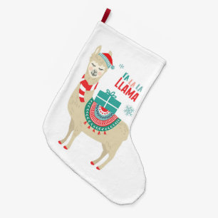 Grande Chaussette De Noël Fa La Llama