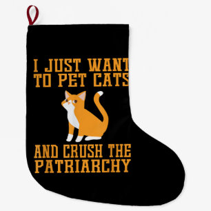 Grande Chaussette De Noël Fantastique chats et broyer le T-shirt Patriarcat