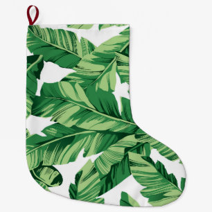Grande Chaussette De Noël Feuilles de bananes