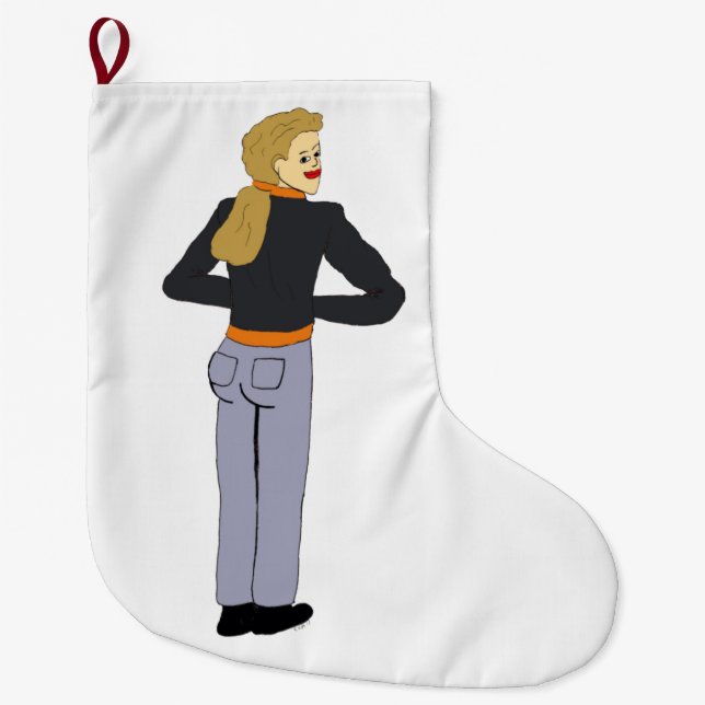 Grande Chaussette De Noël fille (Devant)