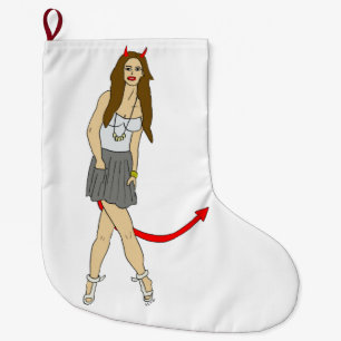 Grande Chaussette De Noël fille diable