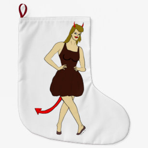 Grande Chaussette De Noël fille diable