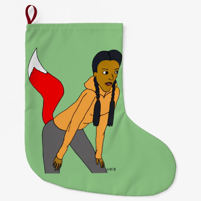 Grande Chaussette De Noël fille foy (Devant)