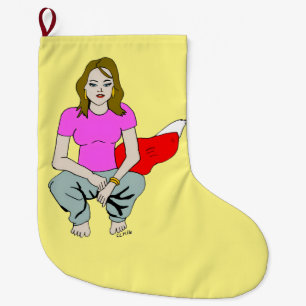 Grande Chaussette De Noël fille foy