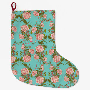 Grande Chaussette De Noël Floral
