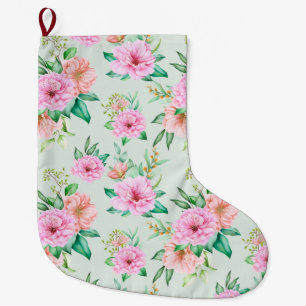 Grande Chaussette De Noël Floral