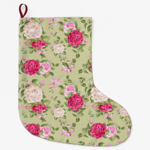 Grande Chaussette De Noël Floral