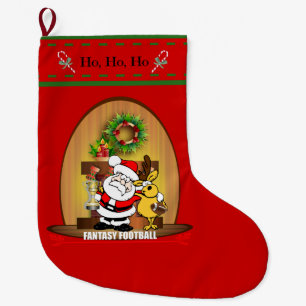 Grande Chaussette De Noël Football Imaginaire